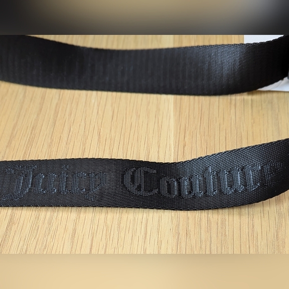 NWT Juicy Couture Black Velvet/Velour Liquorice Obsession Crossbody/Shoulder Bag - Picture 8 of 16